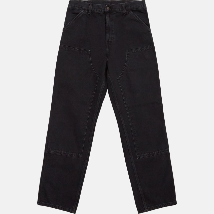 Carhartt WIP Trousers DOUBLE KNEE PANT I032699 BLACK STONE WASHED